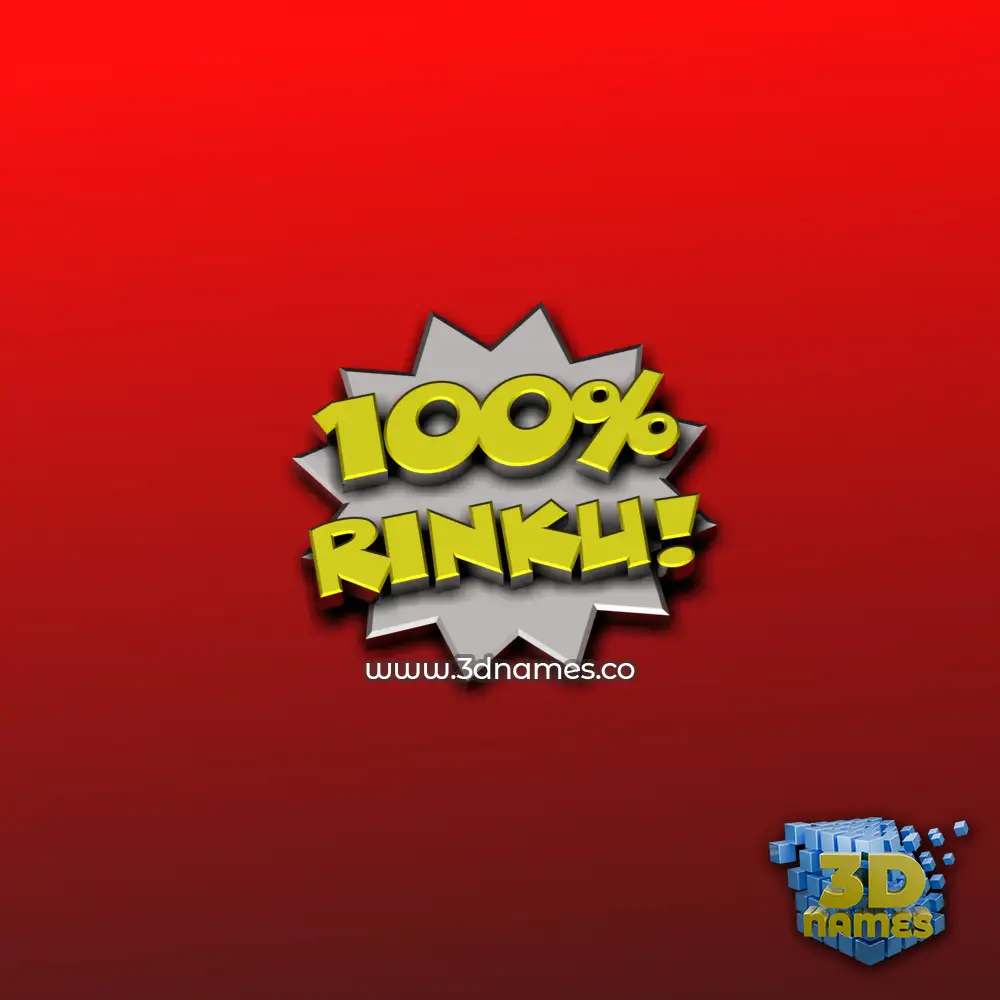rinku in 100 Percent style - 3D name wallpaper