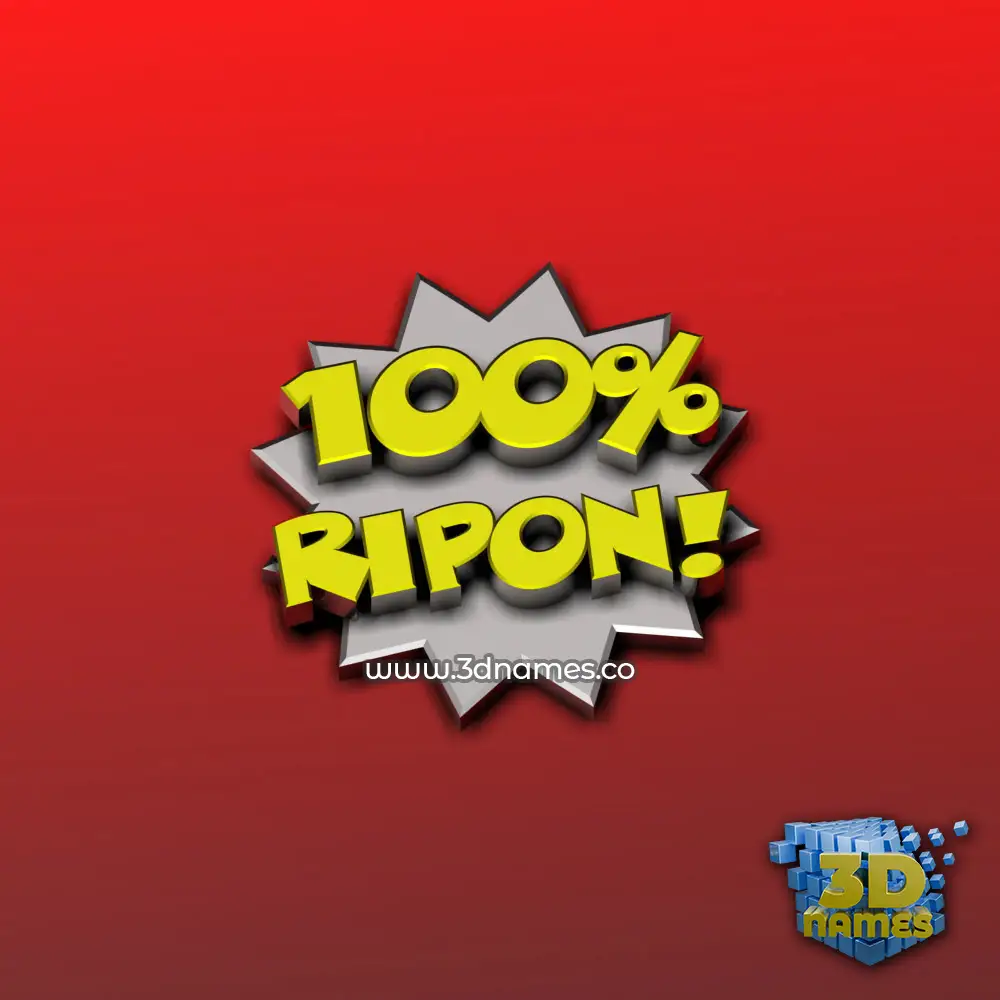 ripon in 100 Percent style - 3D name wallpaper