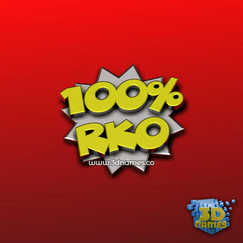 rko in 100 Percent style - 3D name wallpaper