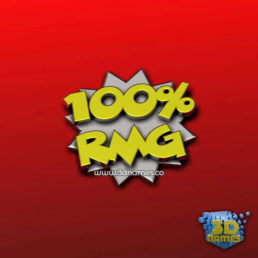rmg in 100 Percent style - 3D name wallpaper