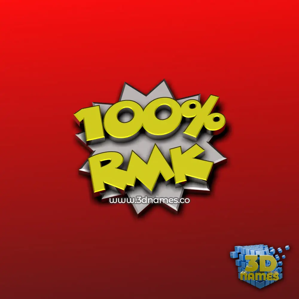 rmk in 100 Percent style - 3D name wallpaper