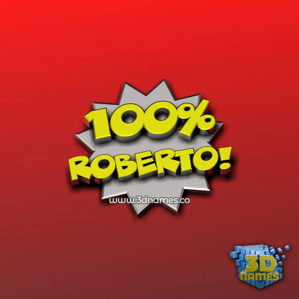 roberto in 100 Percent style - 3D name wallpaper