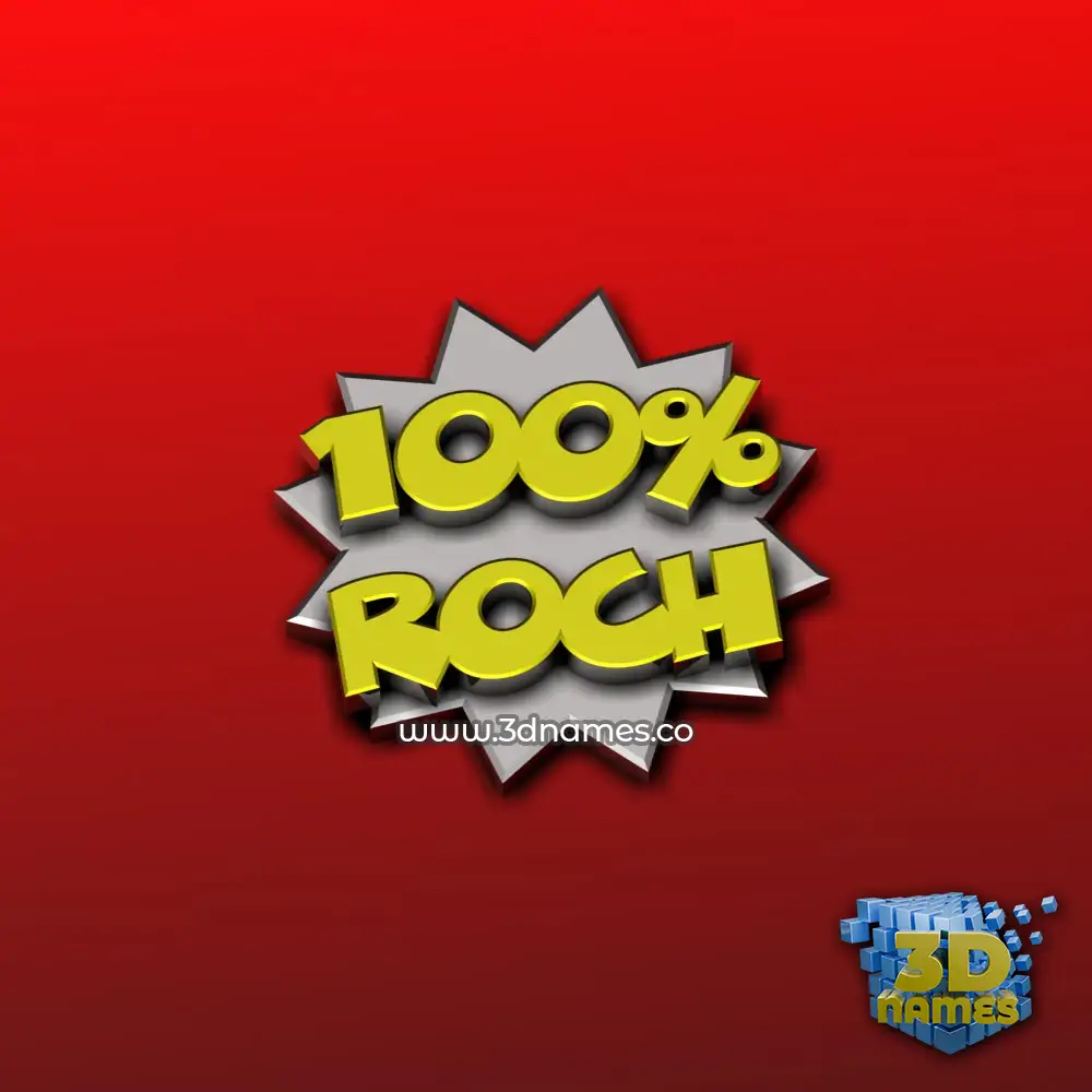 roch in 100 Percent style - 3D name wallpaper