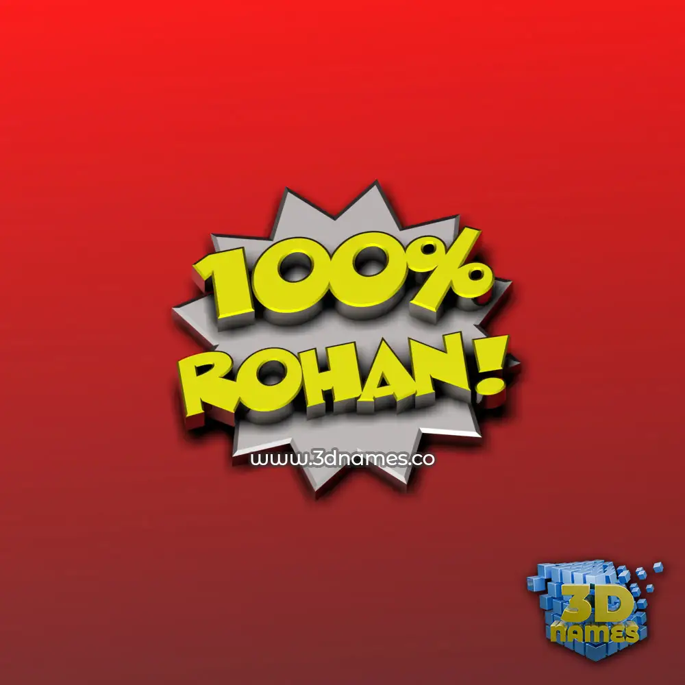 rohan in 100 Percent style - 3D name wallpaper