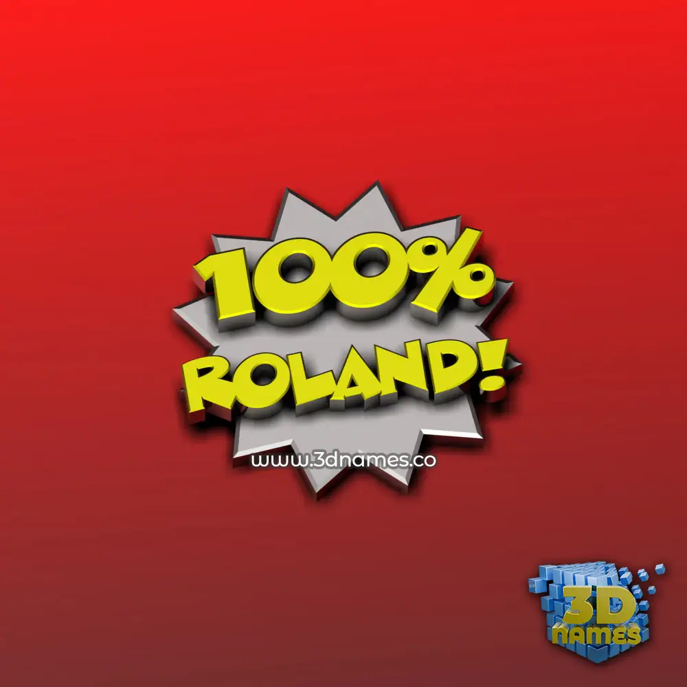 roland in 100 Percent style - 3D name wallpaper
