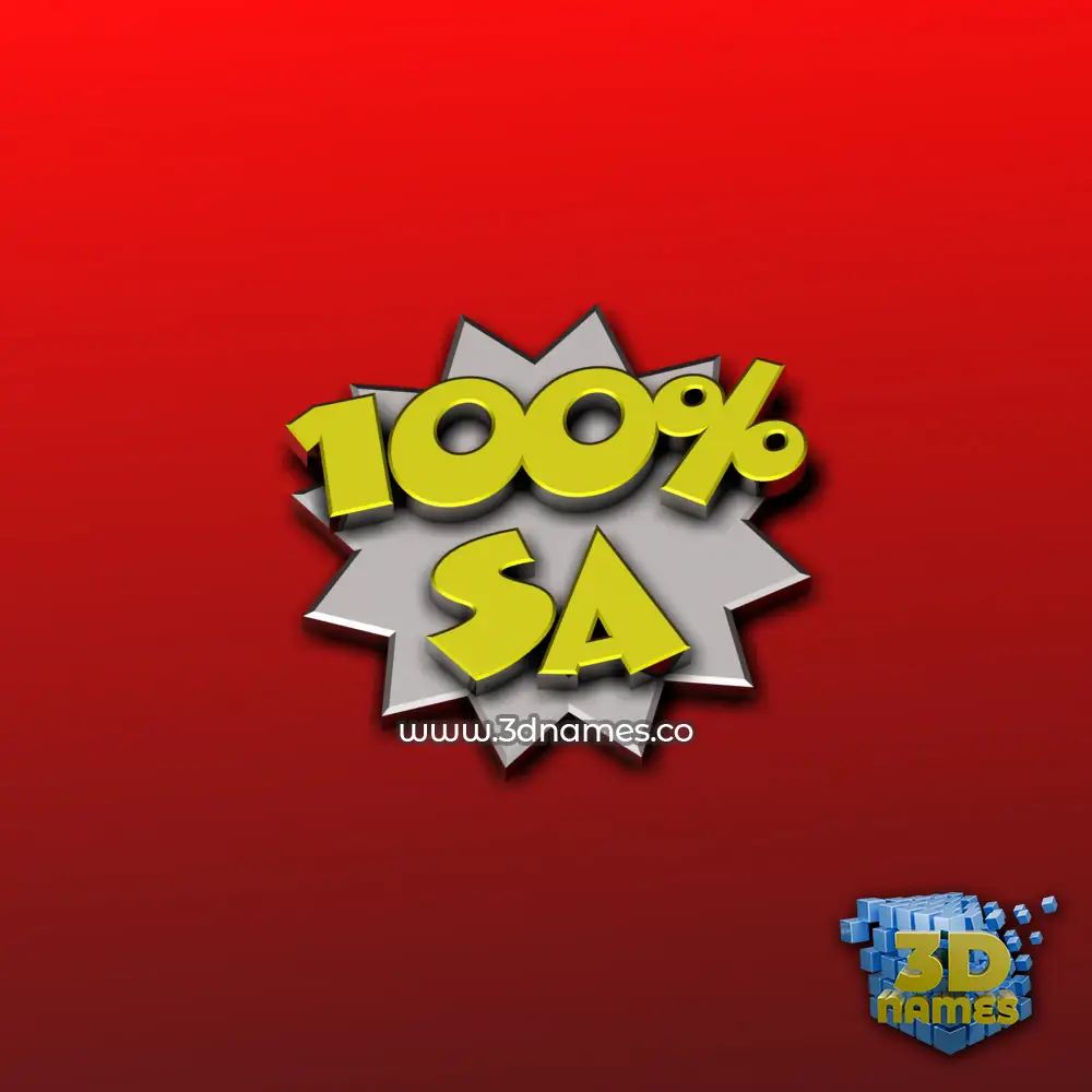 sa in 100 Percent style - 3D name wallpaper