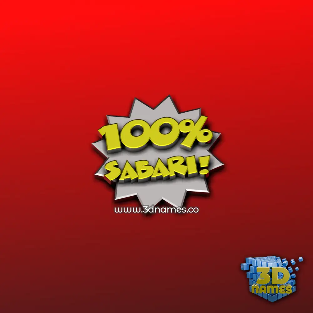 sabari in 100 Percent style - 3D name wallpaper