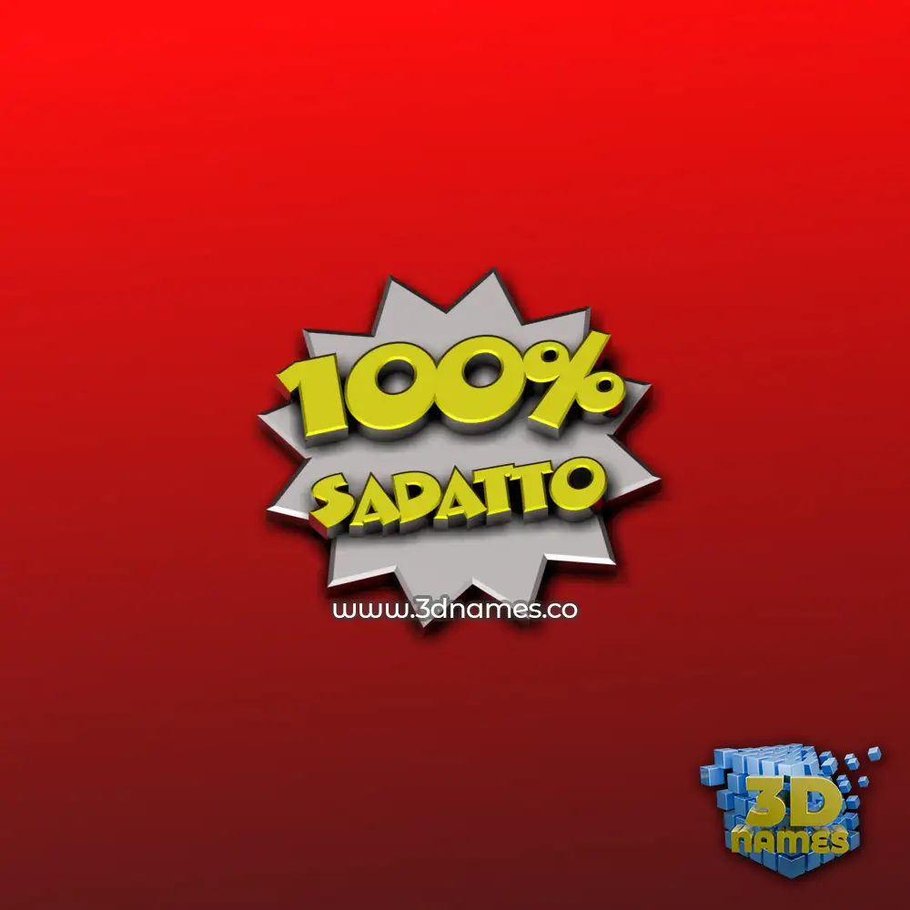 sadatto in 100 Percent style - 3D name wallpaper