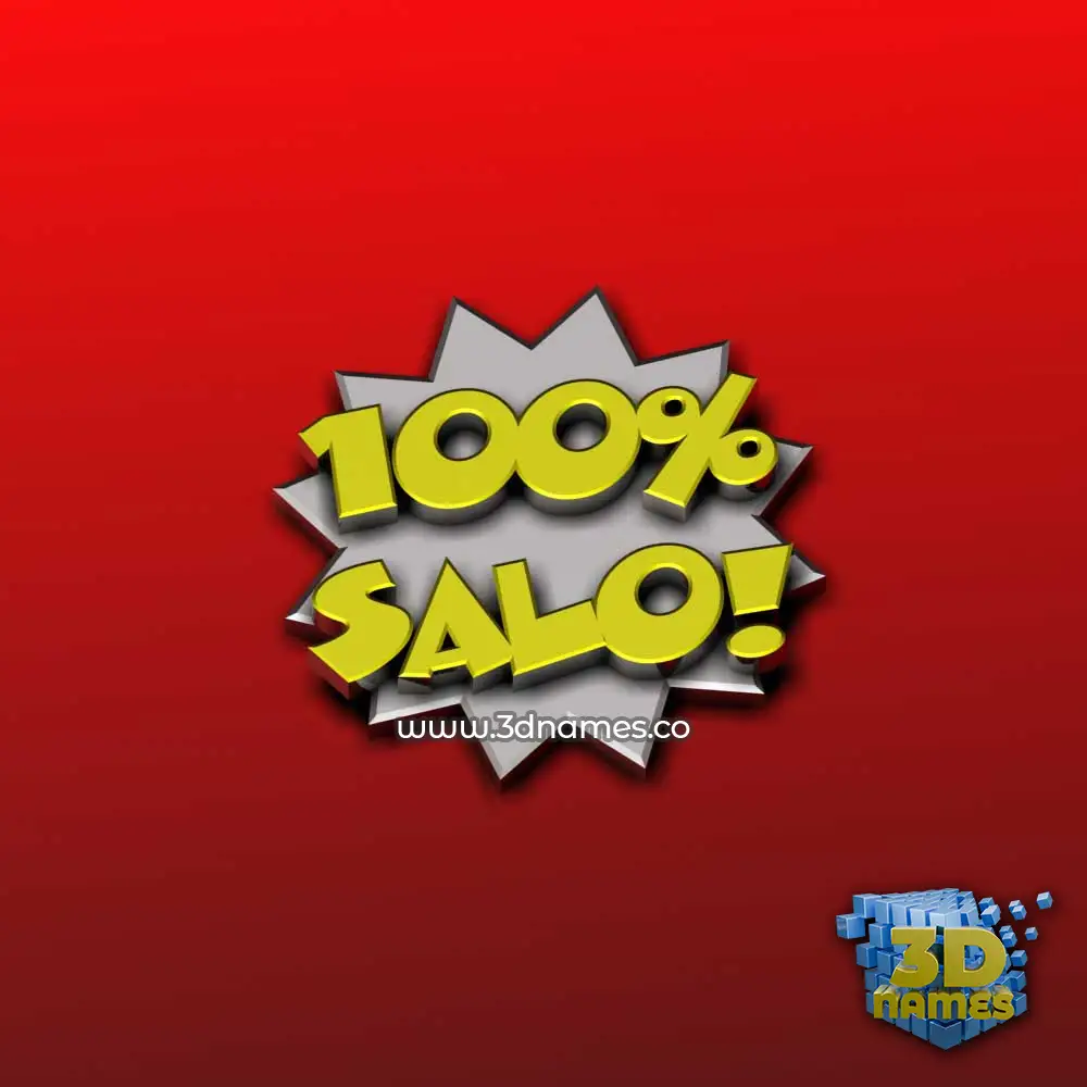 salo in 100 Percent style - 3D name wallpaper