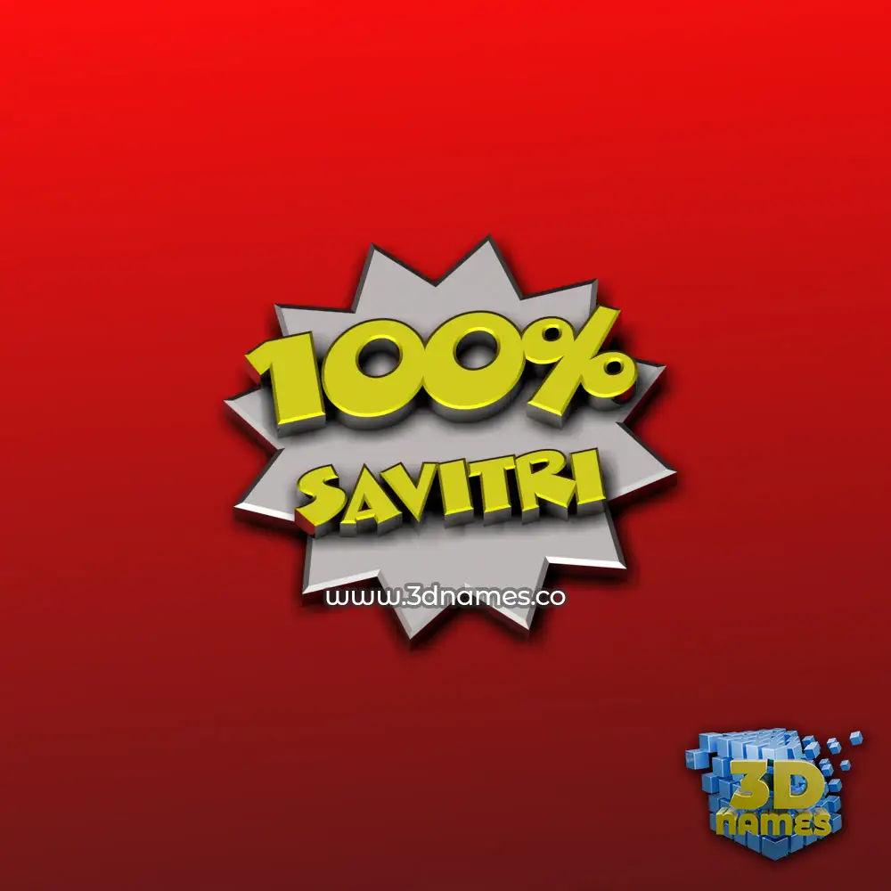 savitri in 100 Percent style - 3D name wallpaper