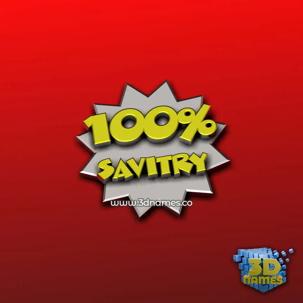 savitry in 100 Percent style - 3D name wallpaper