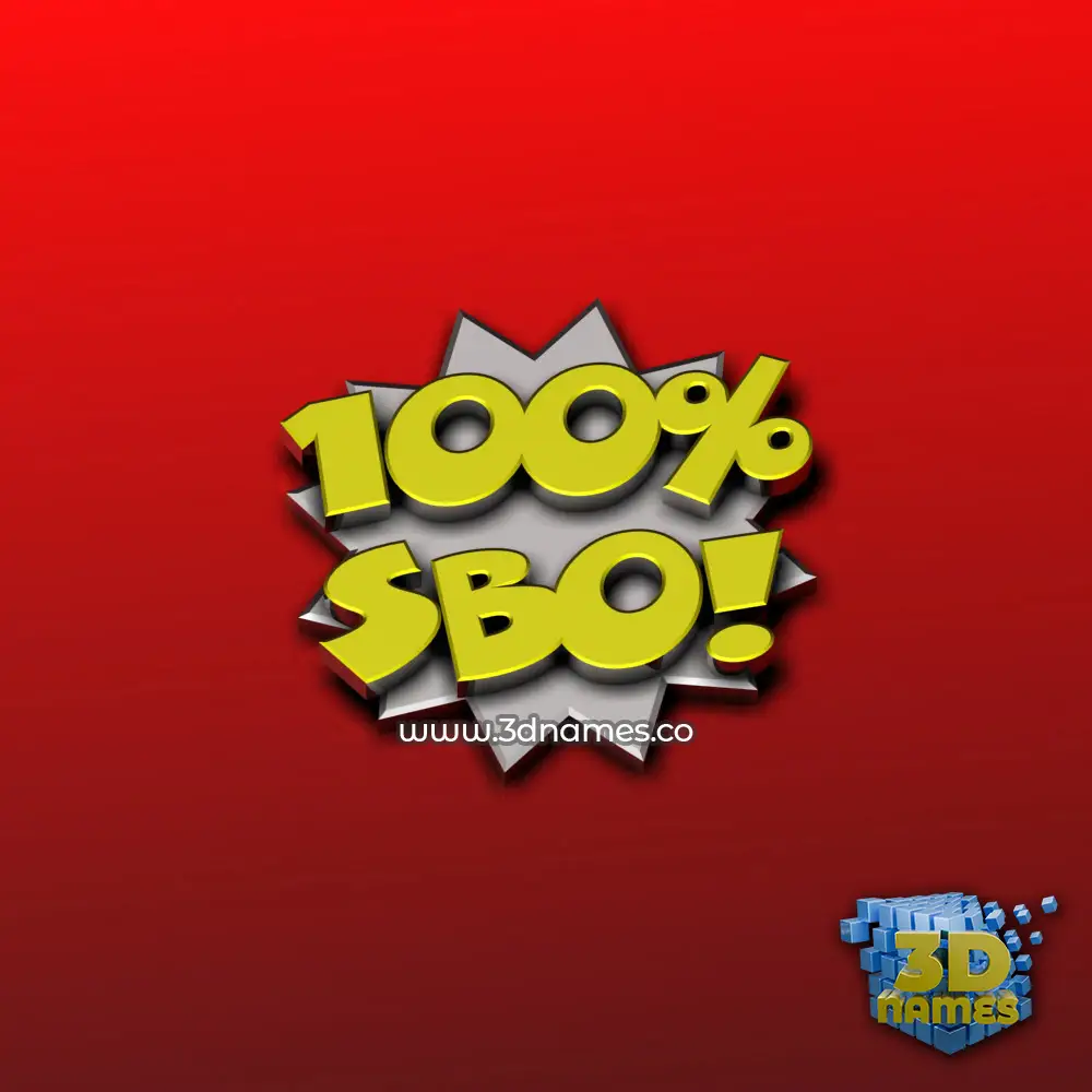 sbo in 100 Percent style - 3D name wallpaper