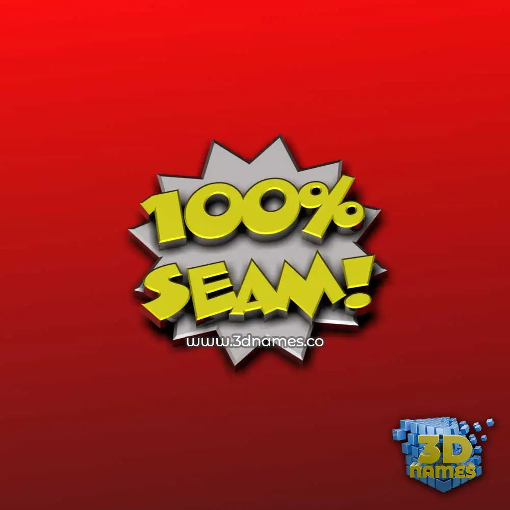 seam in 100 Percent style - 3D name wallpaper