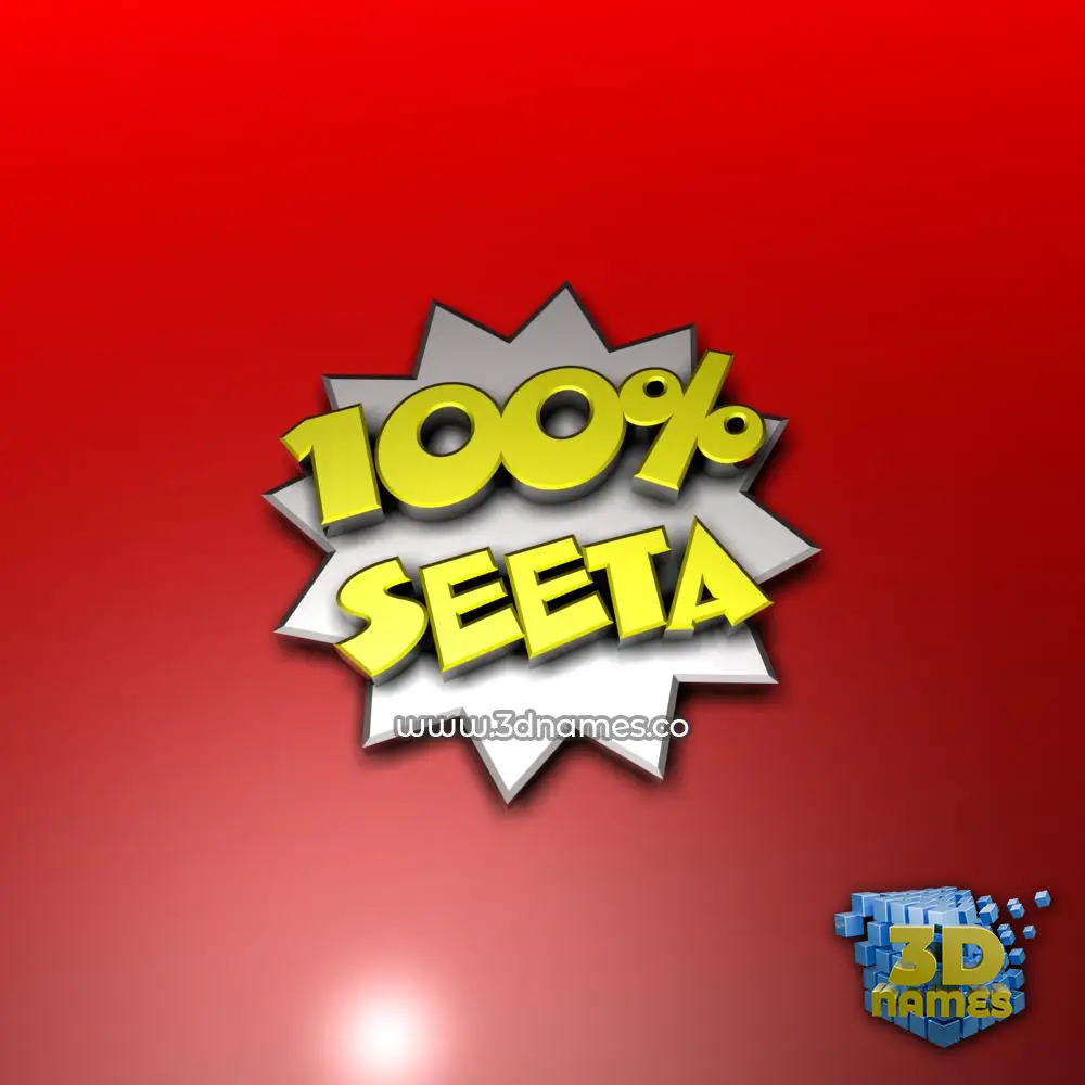 seeta in 100 Percent style - 3D name wallpaper