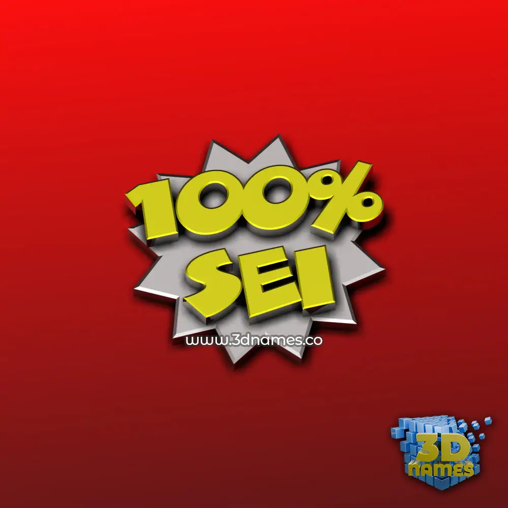 sei in 100 Percent style - 3D name wallpaper