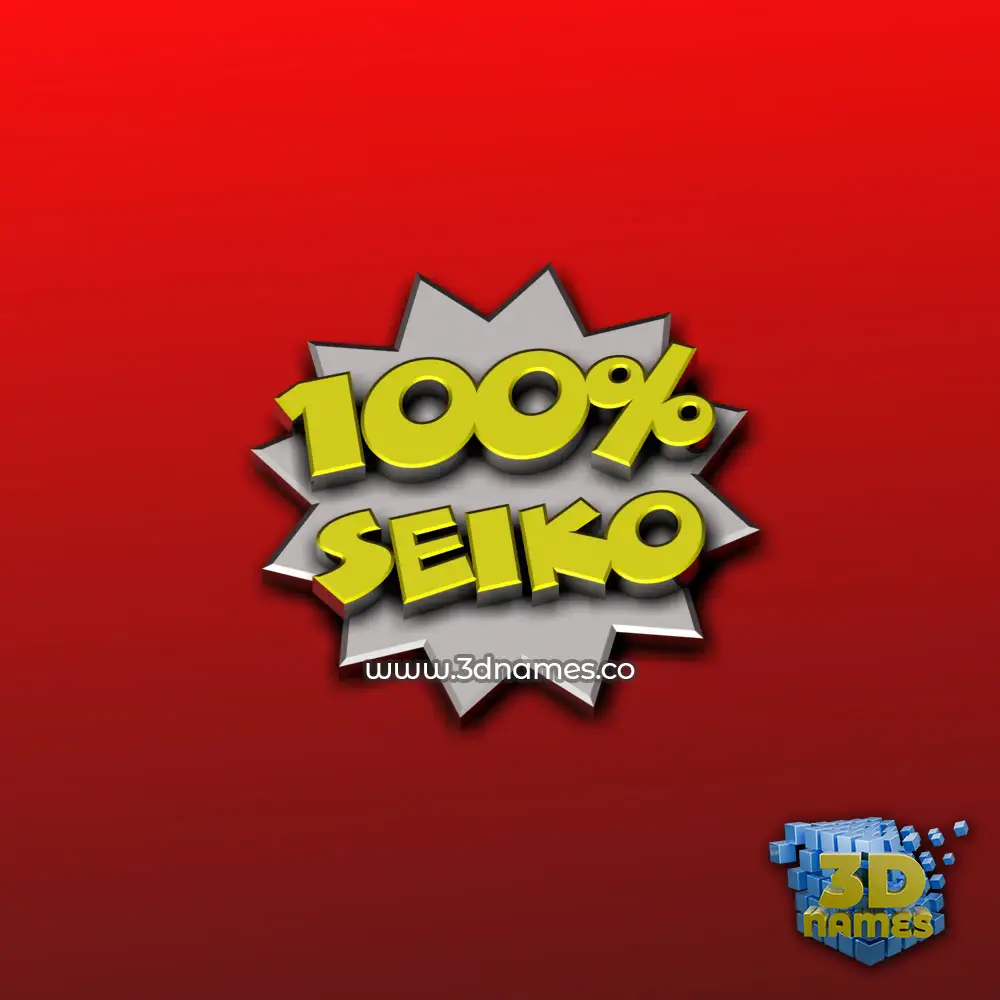 seiko in 100 Percent style - 3D name wallpaper