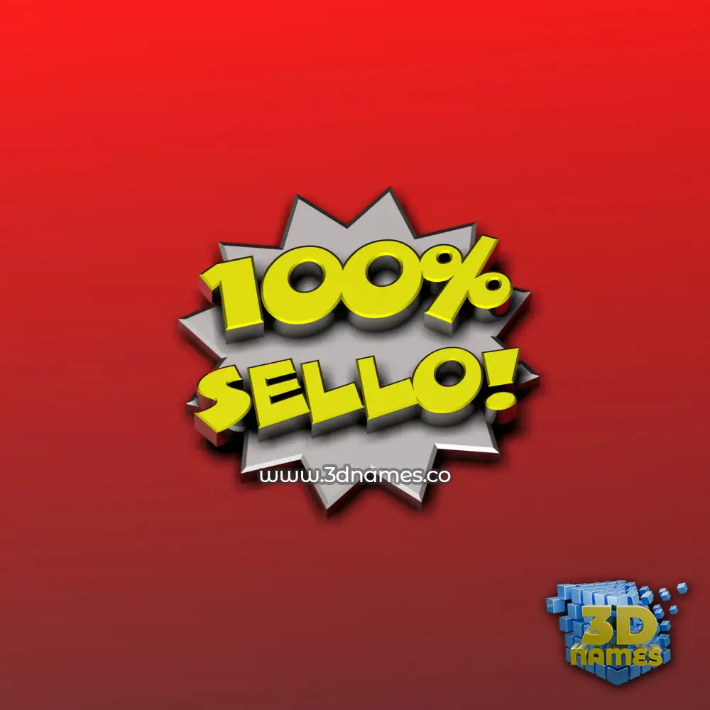sello in 100 Percent style - 3D name wallpaper