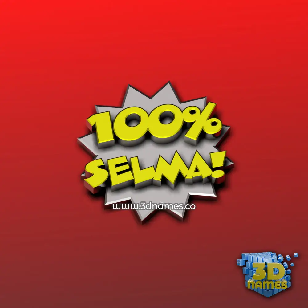 selma in 100 Percent style - 3D name wallpaper