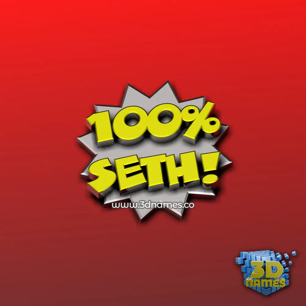 seth in 100 Percent style - 3D name wallpaper