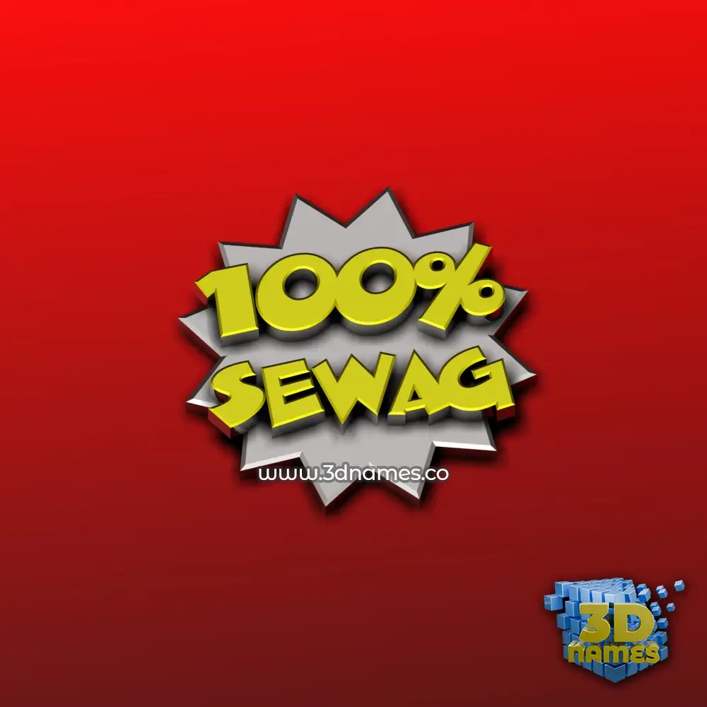 sewag in 100 Percent style - 3D name wallpaper