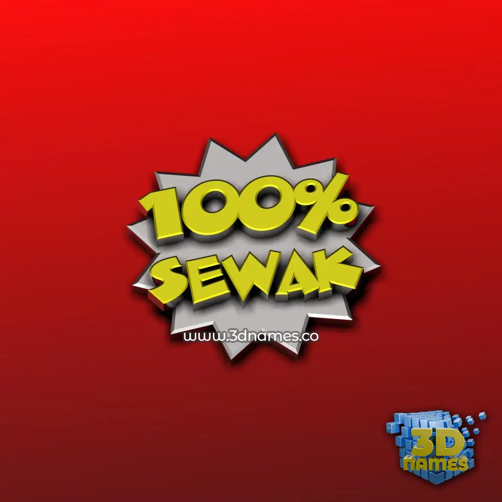 sewak in 100 Percent style - 3D name wallpaper