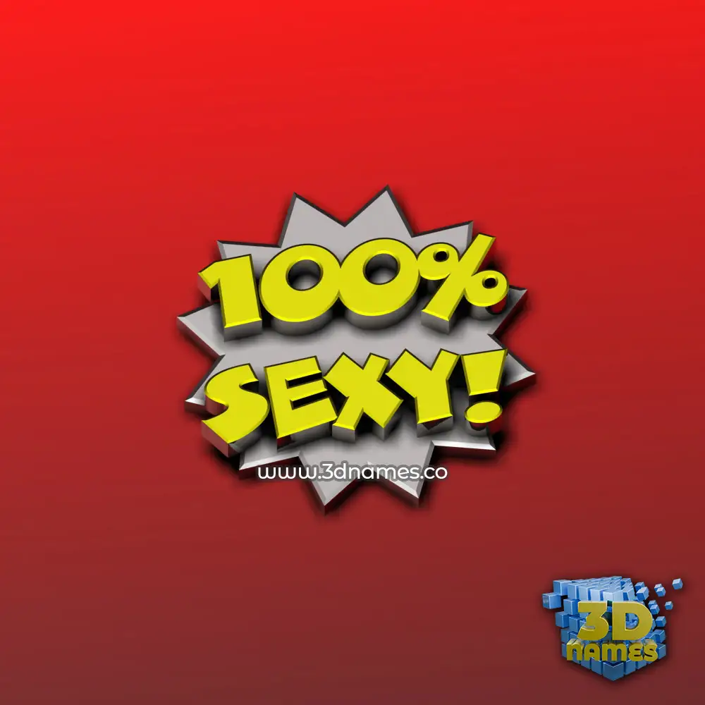 sexy in 100 Percent style - 3D name wallpaper