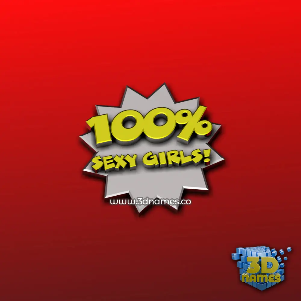 sexy girls in 100 Percent style - 3D name wallpaper