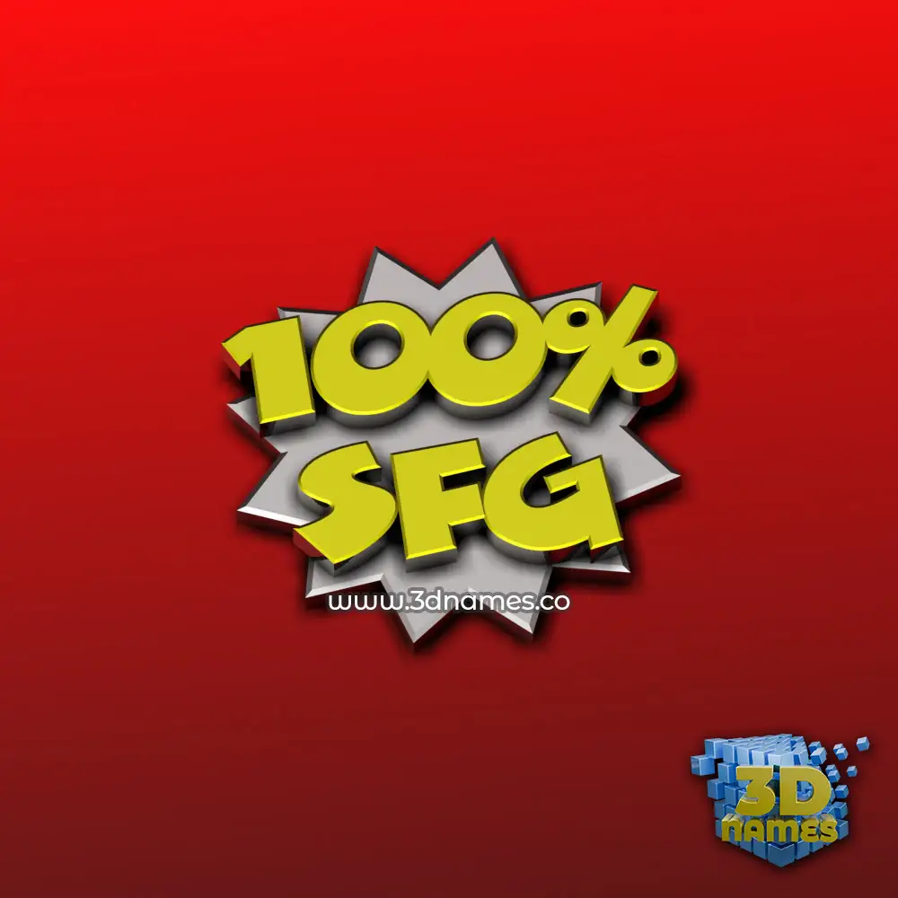 sfg in 100 Percent style - 3D name wallpaper