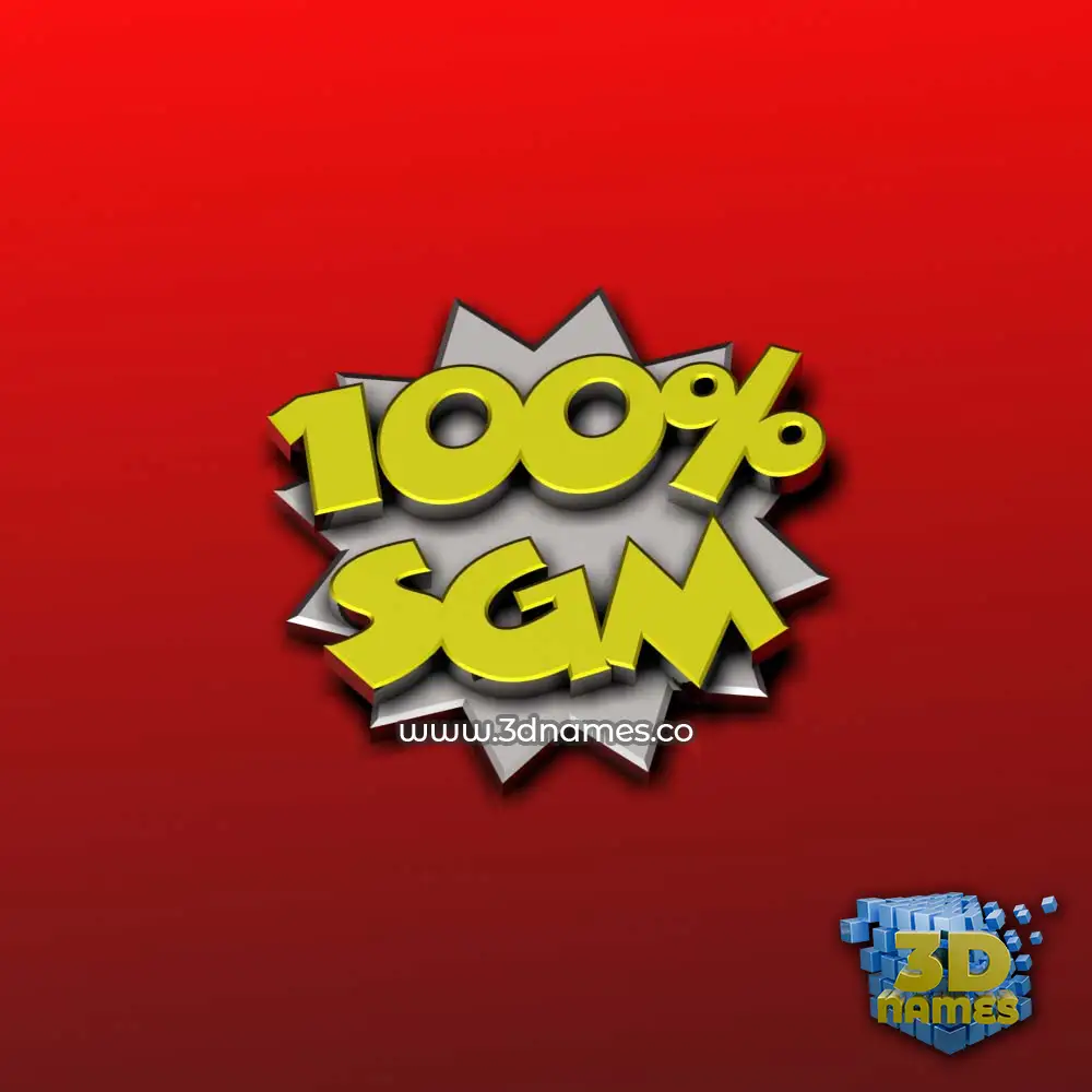 sgm in 100 Percent style - 3D name wallpaper