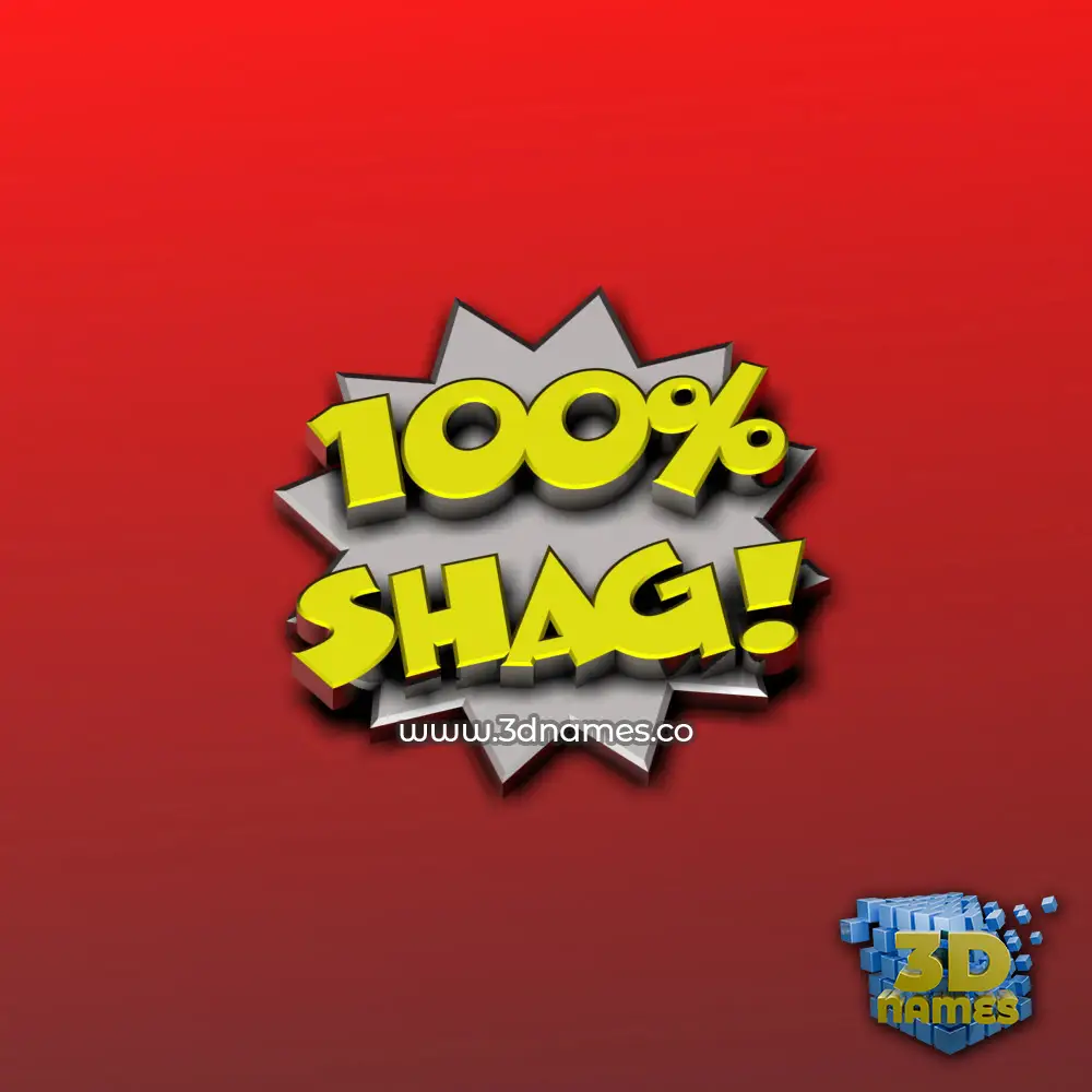 shag in 100 Percent style - 3D name wallpaper