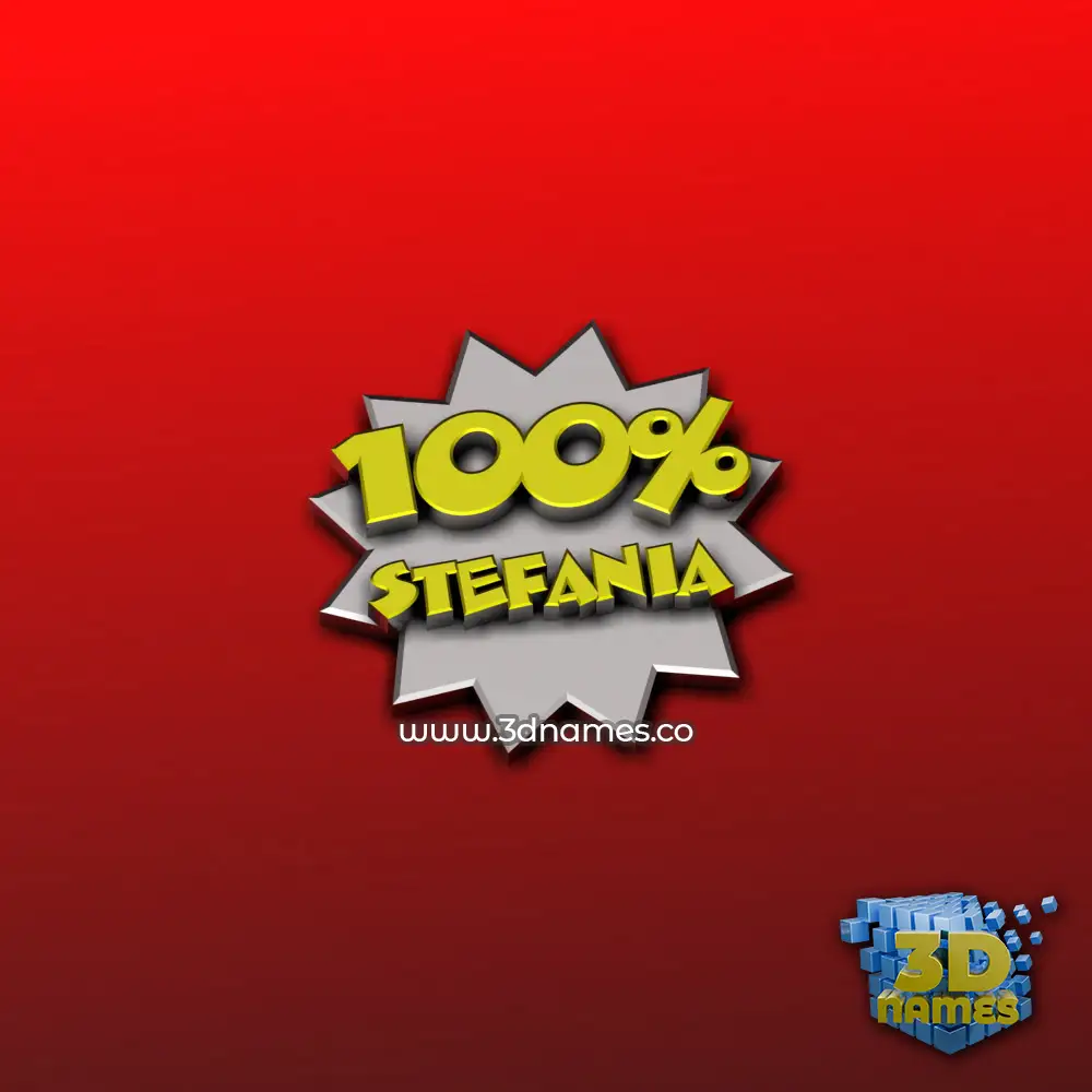 stefania in 100 Percent style - 3D name wallpaper