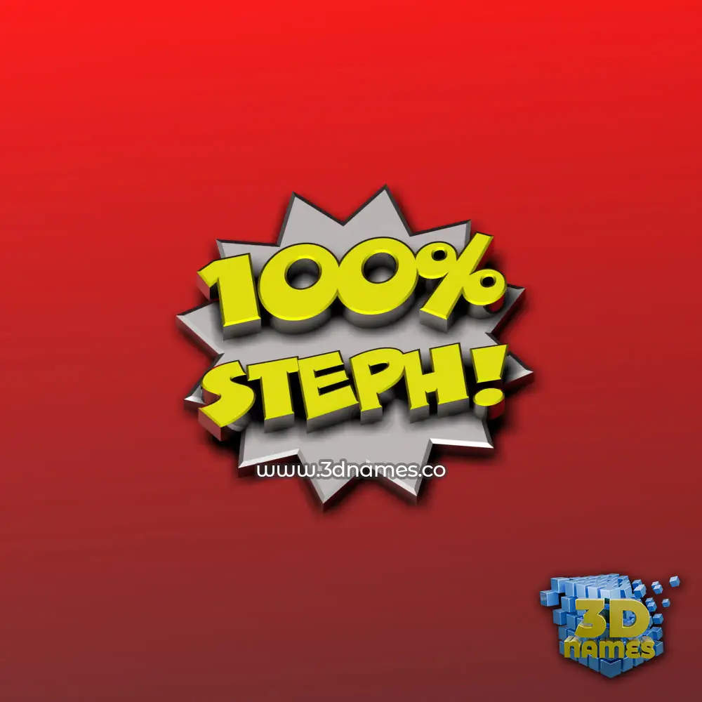 steph in 100 Percent style - 3D name wallpaper