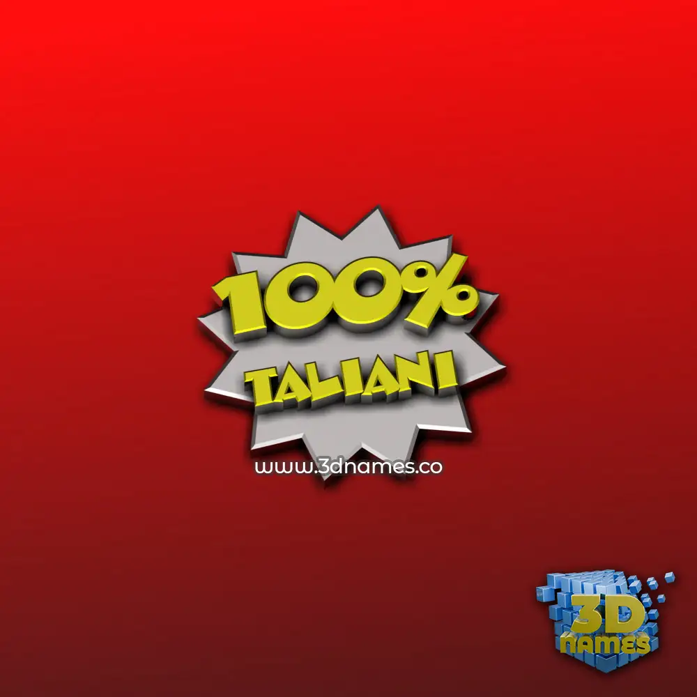taliani in 100 Percent style - 3D name wallpaper