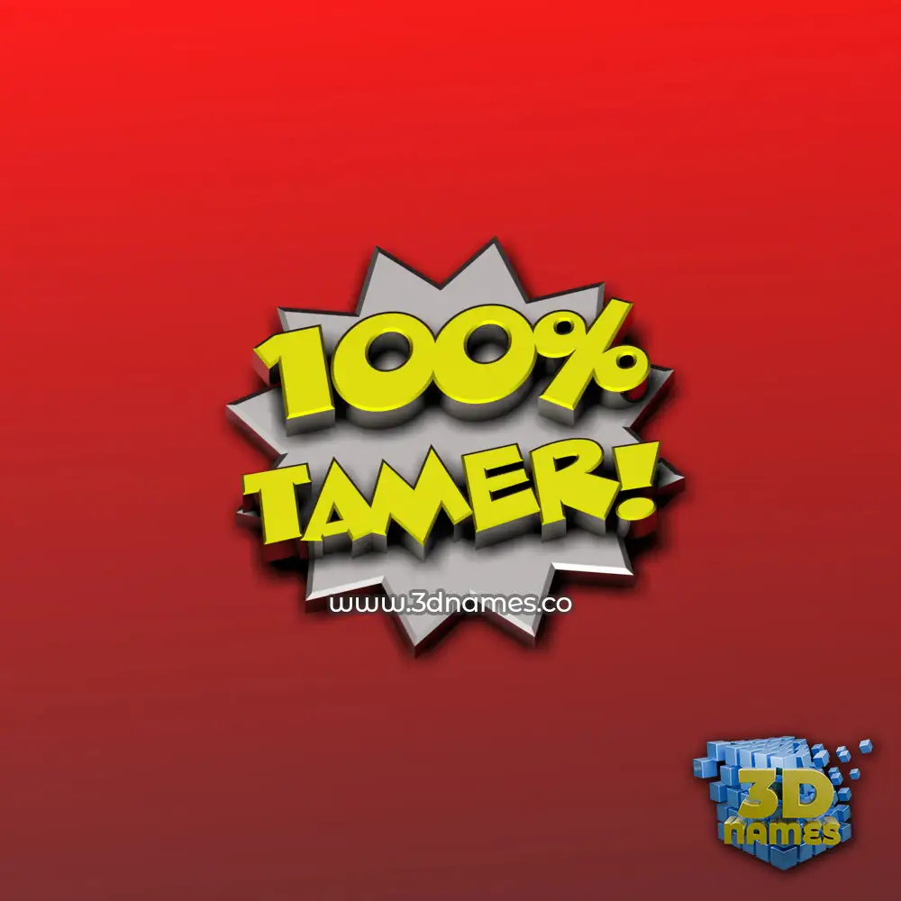 tamer in 100 Percent style - 3D name wallpaper