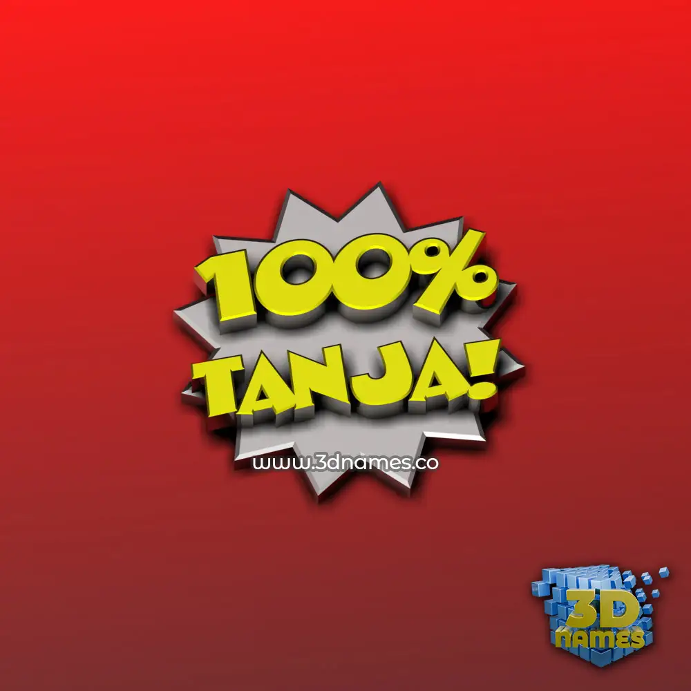 tanja in 100 Percent style - 3D name wallpaper