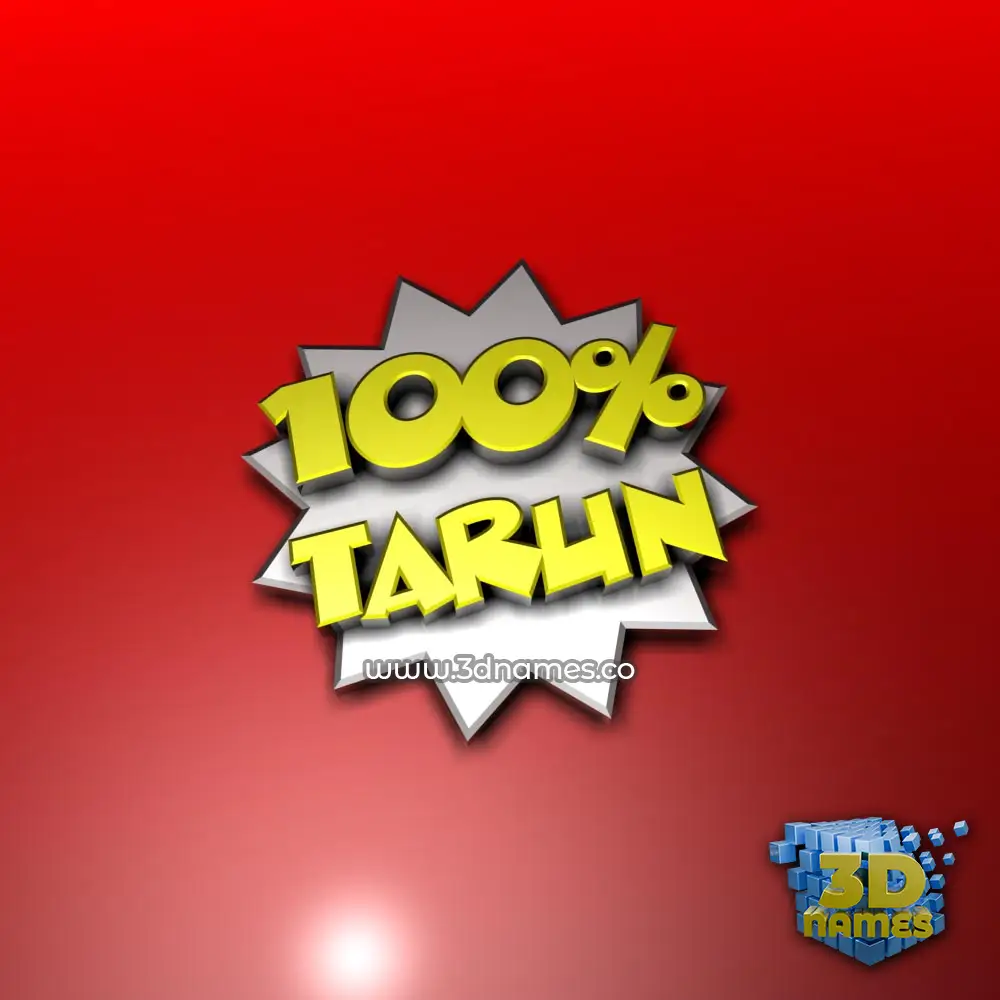 tarun in 100 Percent style - 3D name wallpaper
