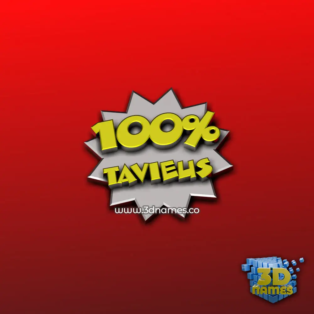 tavieus in 100 Percent style - 3D name wallpaper