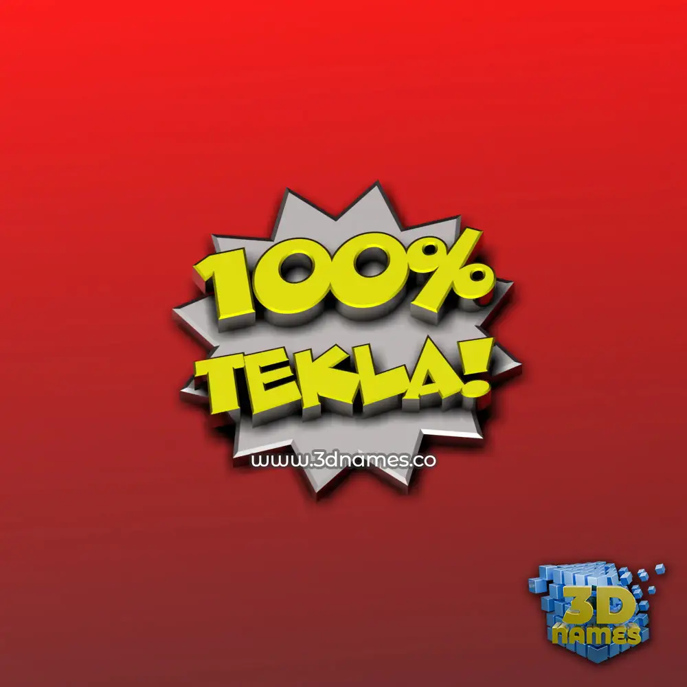 tekla in 100 Percent style - 3D name wallpaper