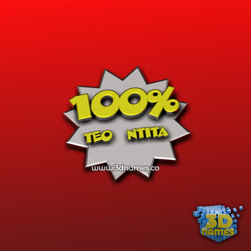 teo   ntita in 100 Percent style - 3D name wallpaper