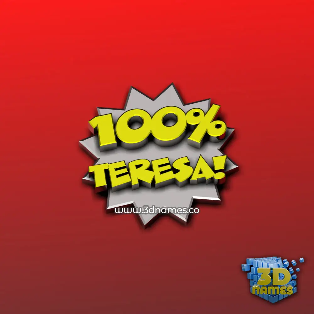 teresa in 100 Percent style - 3D name wallpaper