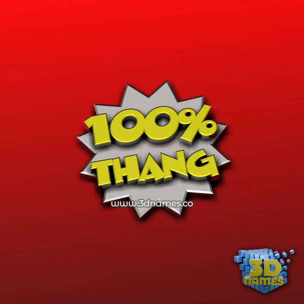 thang in 100 Percent style - 3D name wallpaper