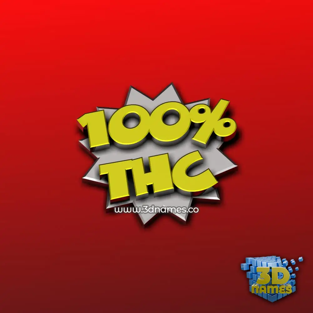thc in 100 Percent style - 3D name wallpaper