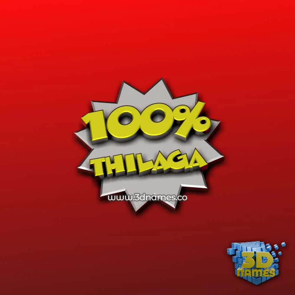 thilaga in 100 Percent style - 3D name wallpaper