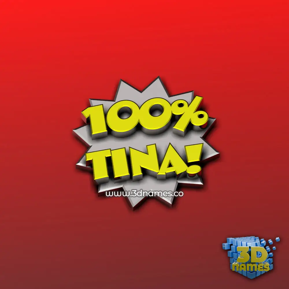tina in 100 Percent style - 3D name wallpaper