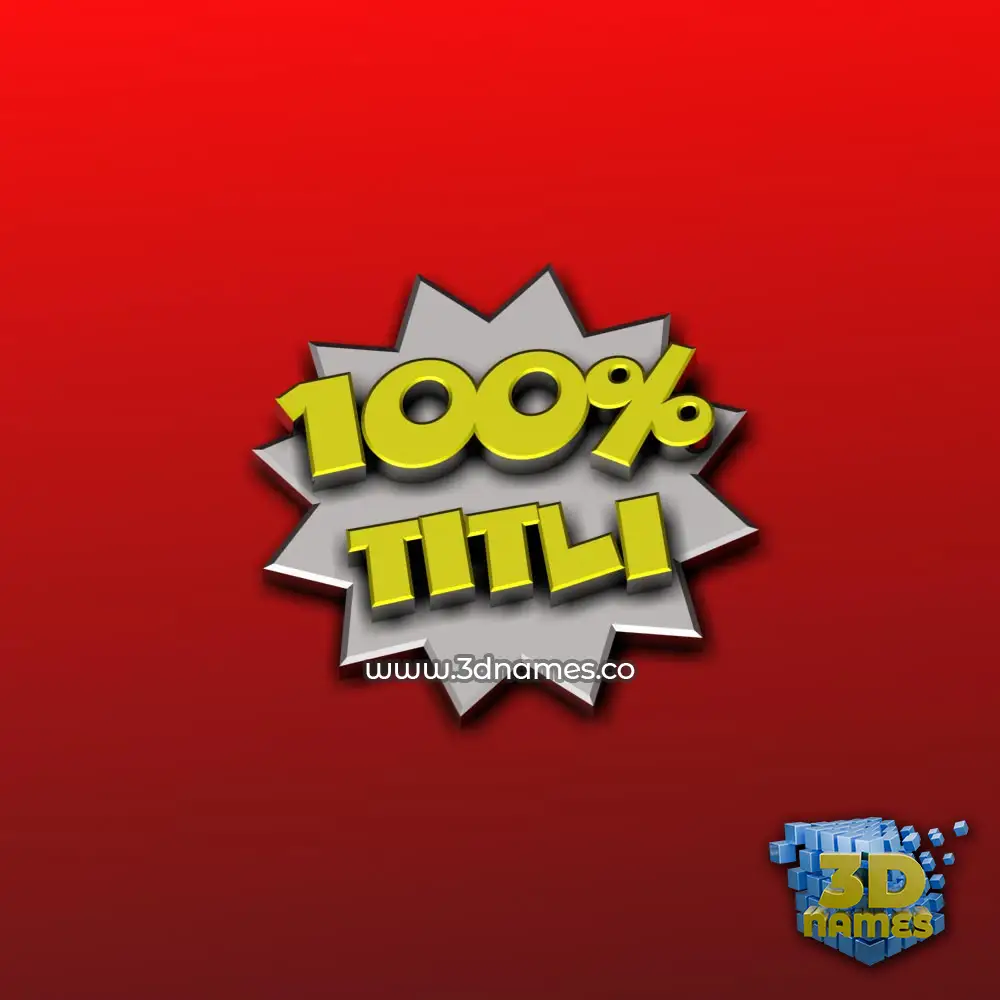 titli in 100 Percent style - 3D name wallpaper