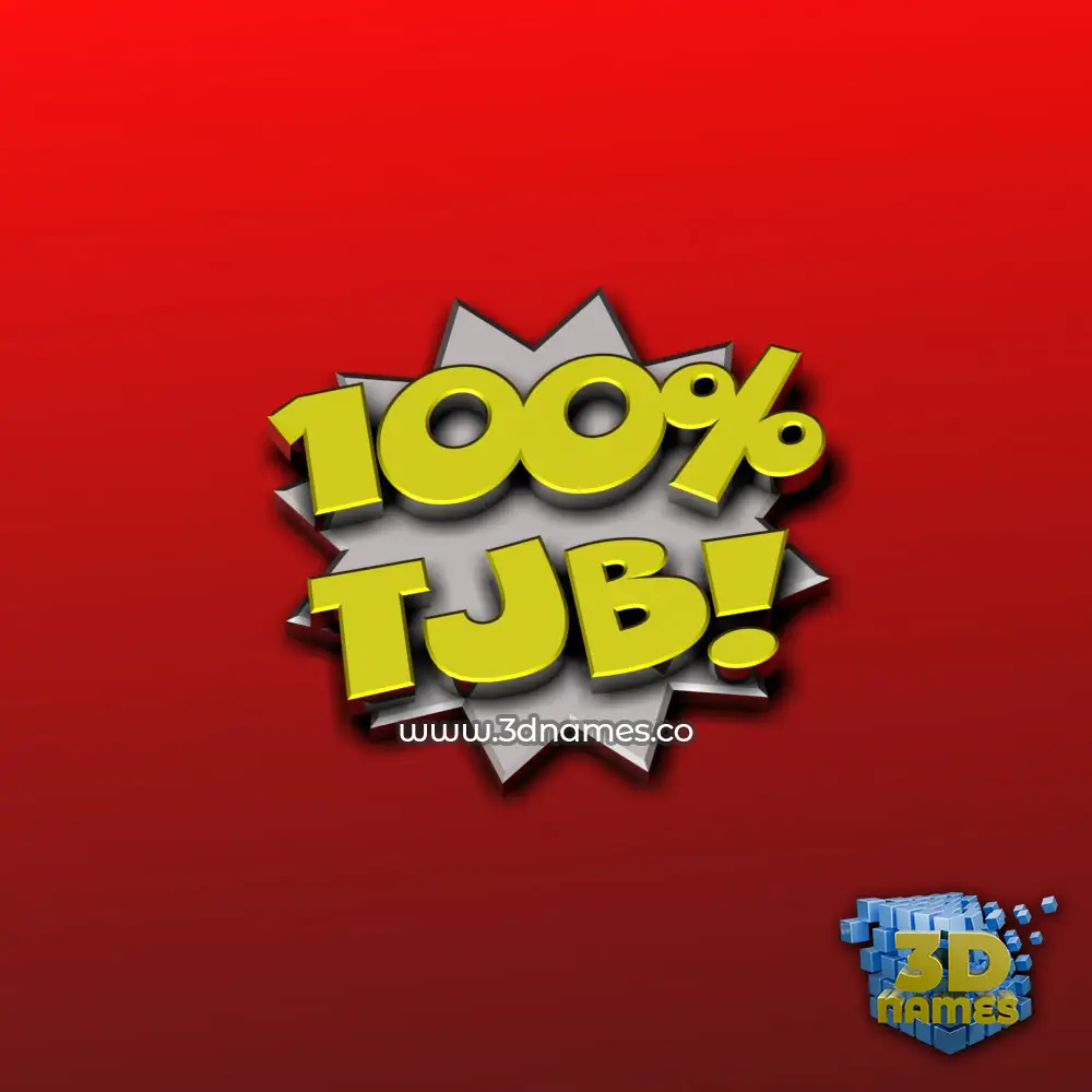 tjb in 100 Percent style - 3D name wallpaper