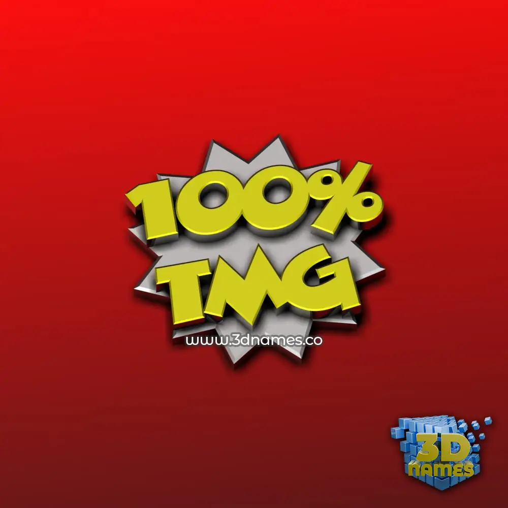 tmg in 100 Percent style - 3D name wallpaper