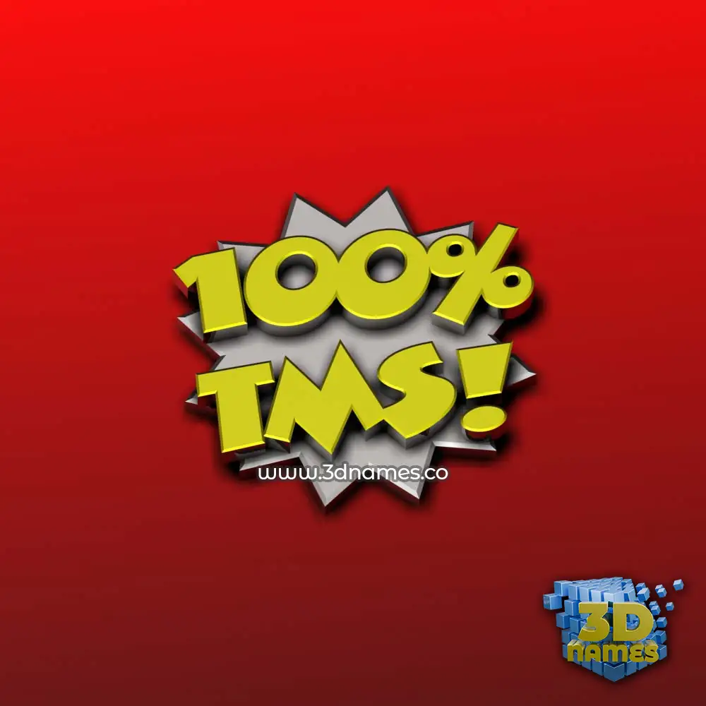 tms in 100 Percent style - 3D name wallpaper