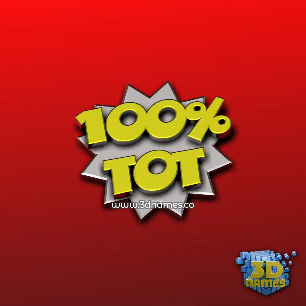 tot in 100 Percent style - 3D name wallpaper