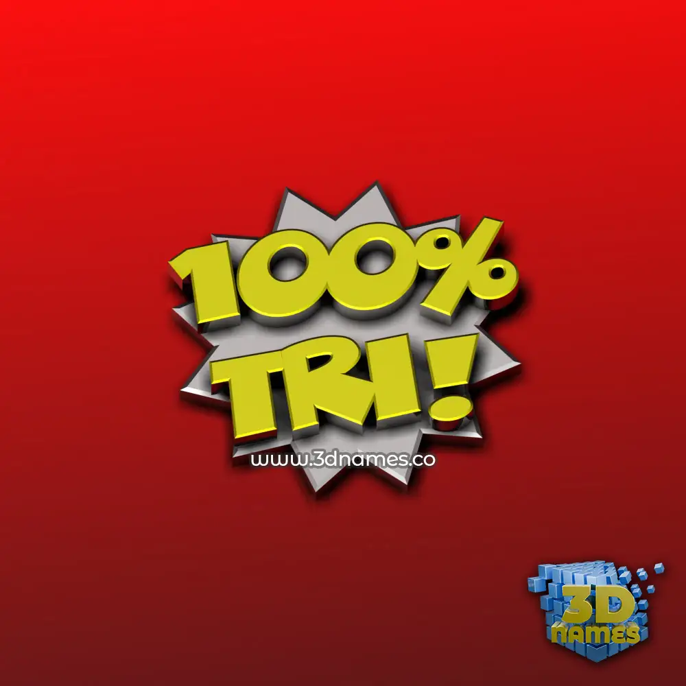 tri in 100 Percent style - 3D name wallpaper